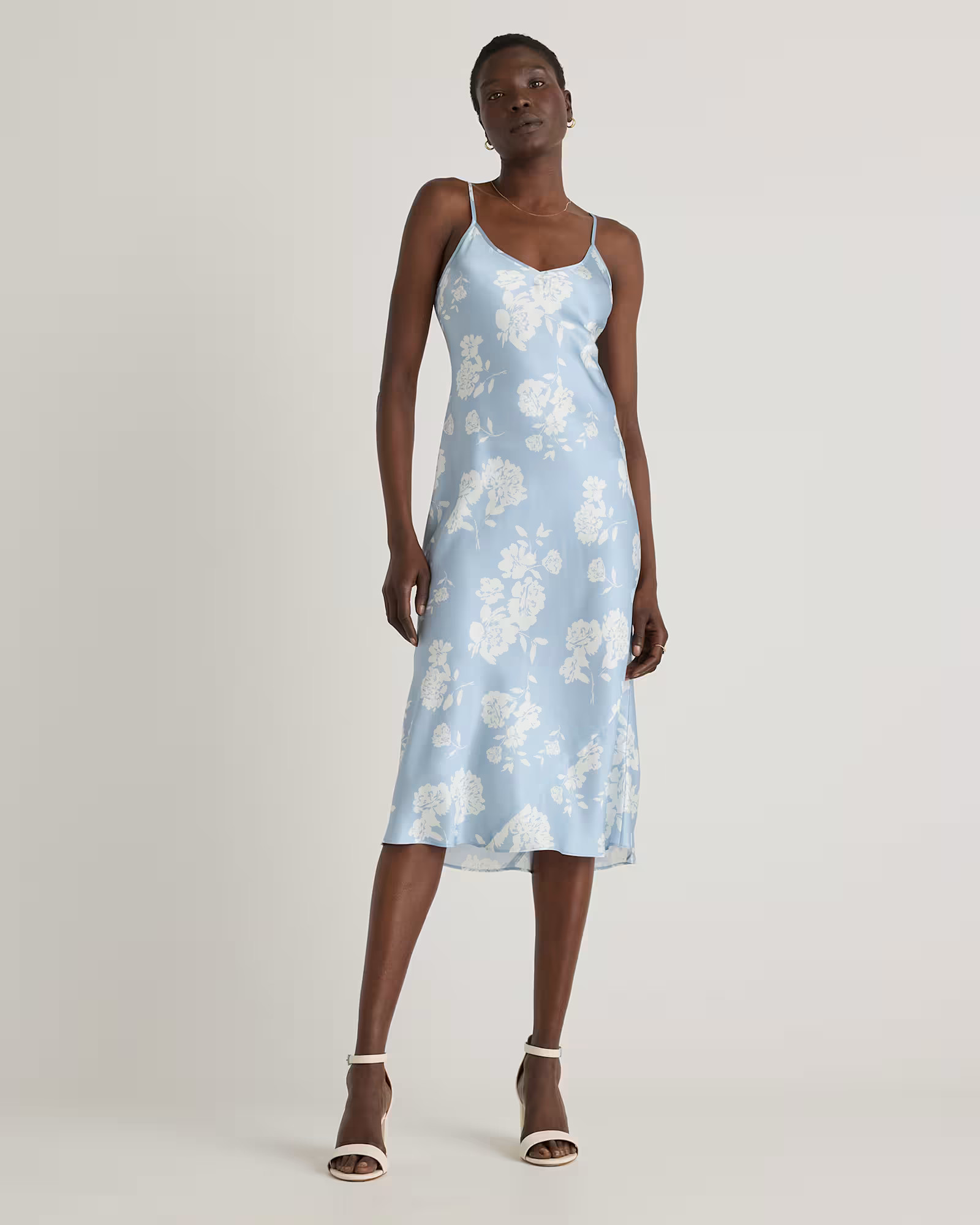 100% Washable Silk Slip Dress in Ethereal Blue | Quince