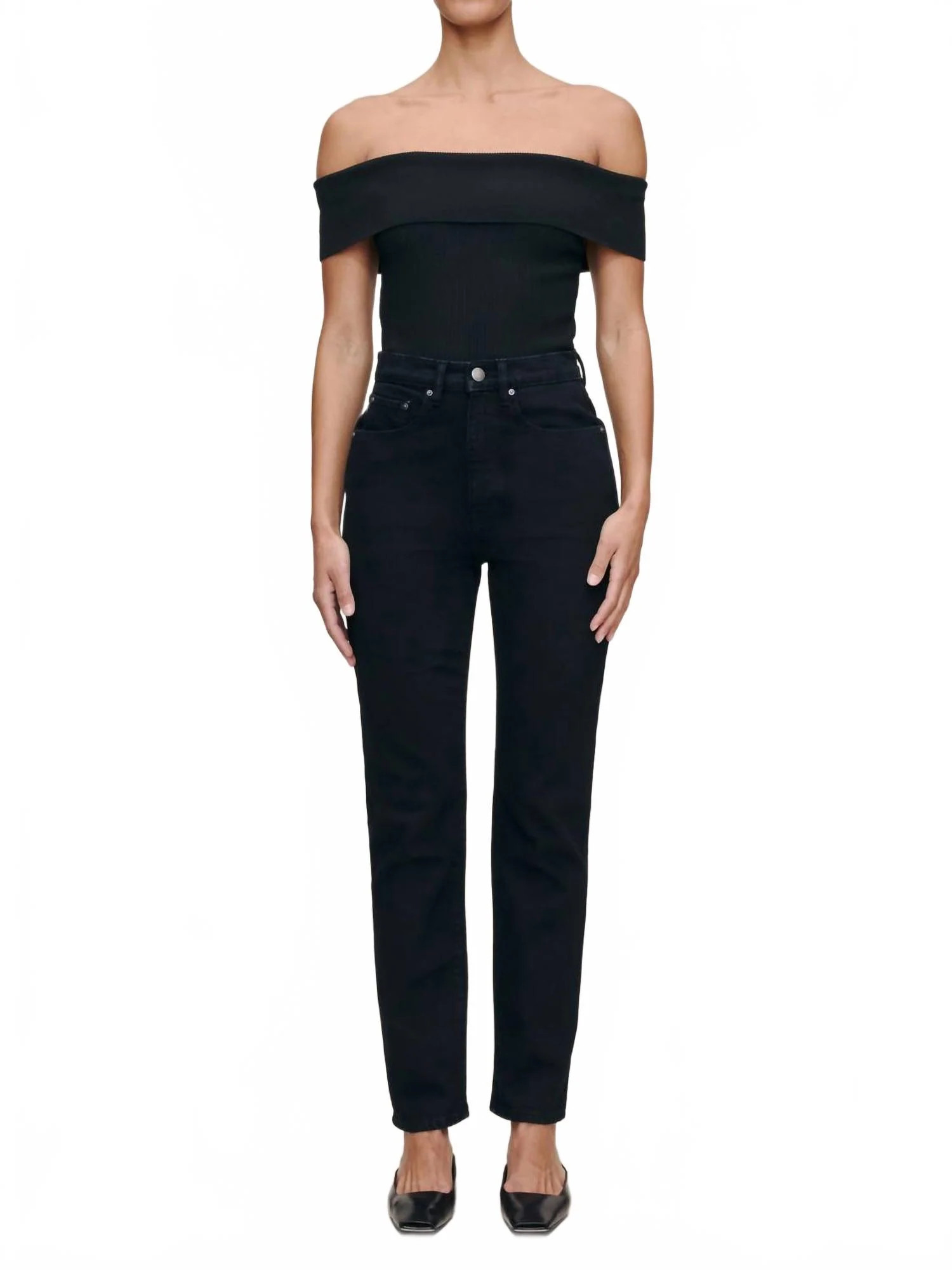 Kristy Cigarette High Rise 29" Jeans In Black | Shop Simon
