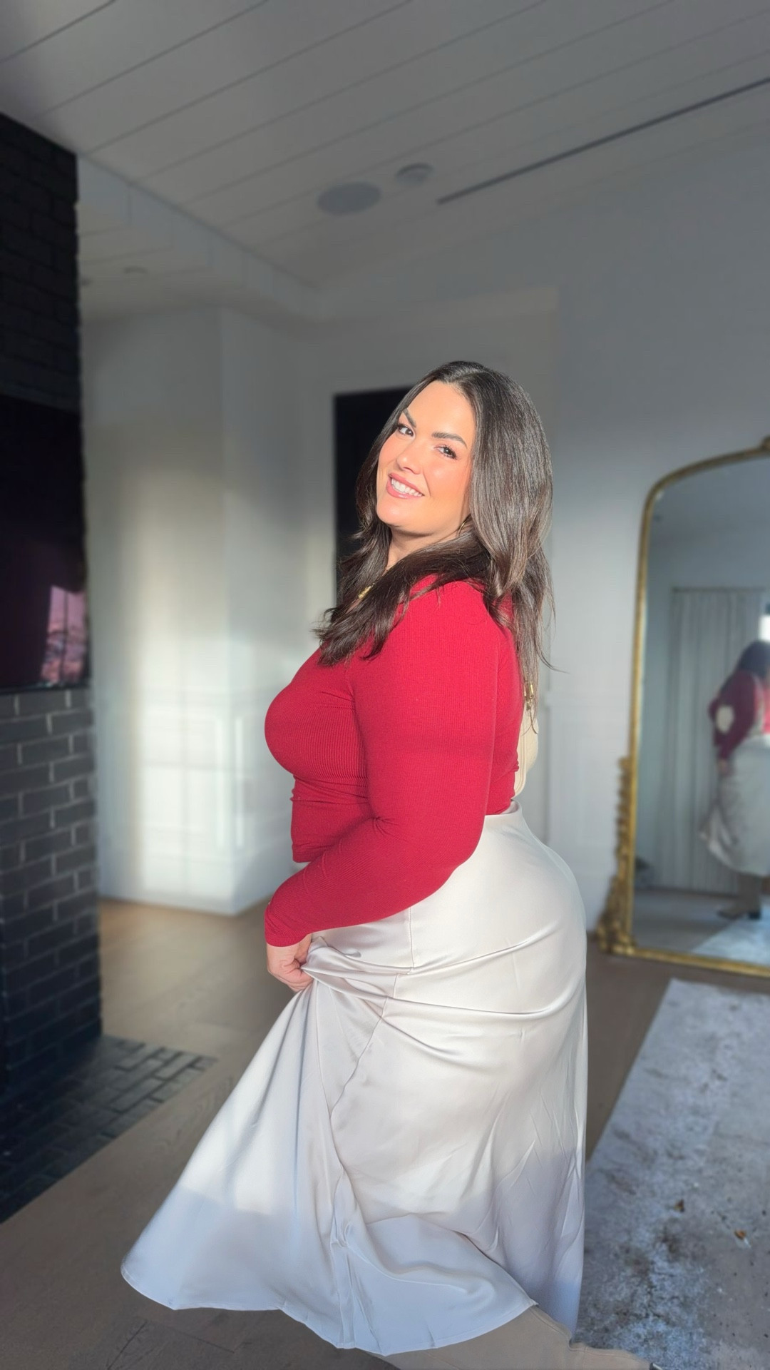 Wearing XL in top and xxl in skirt 

#LTKHoliday #LTKSaleAlert #LTKPlusSize