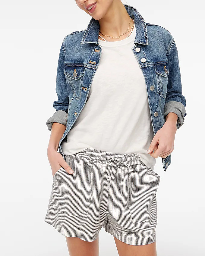 Linen-blend drawstring short | J.Crew Factory