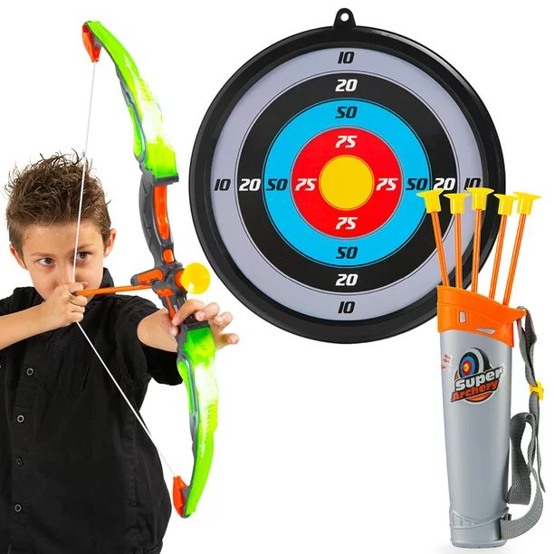 Archery Shooting Toys Bow & Arrow Toy Set for Kids Archery Bow Comes with 3 Suction Cups Arrows T... | Walmart (US)