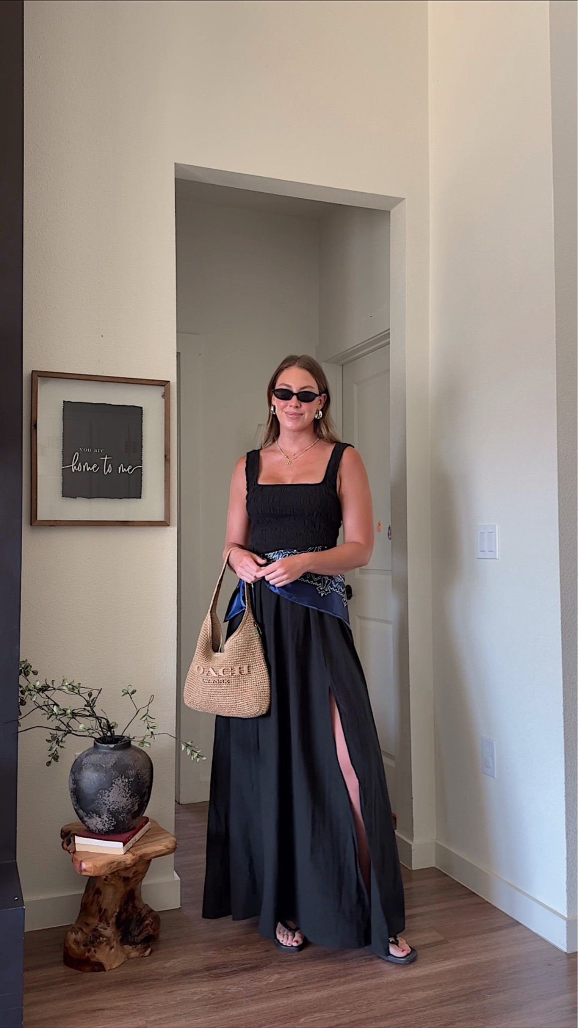 Tall girl, friendly black maxi dress! I’m 510 wearing a size 6, but should’ve size down to a 4￼

#LTKootd #LTKTall