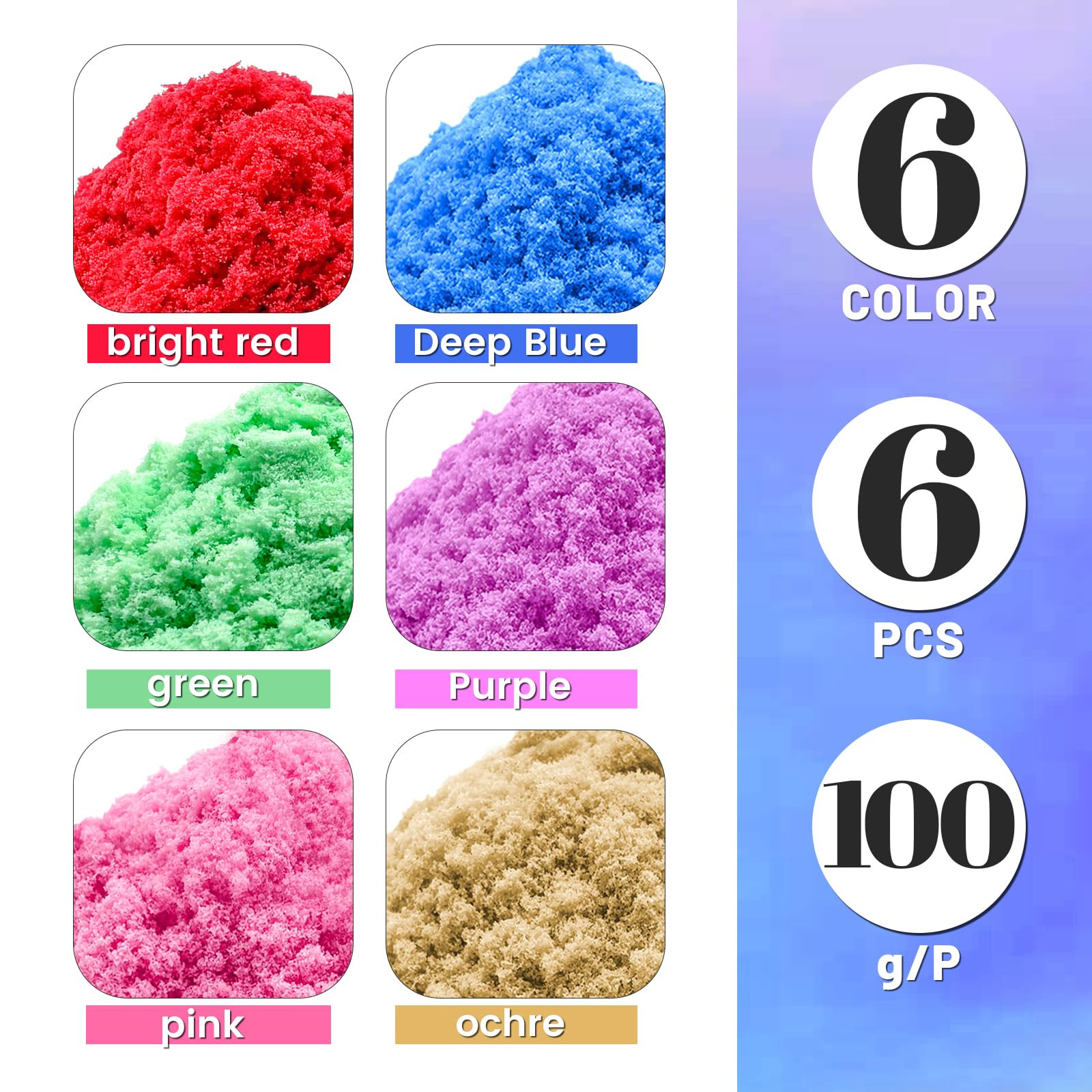 Jgalnim Play Sand for Kids,6 Colored Magic Sands,Colorful Sensory Sand Kit,Sand Art Kits for Boy ... | Amazon (US)