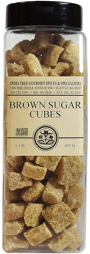 India Tree Brown Sugar Cubes from Mauritius - 1.1 lb Pantry Pak - Unrefined Demerara Cane Sugar -... | Amazon (US)