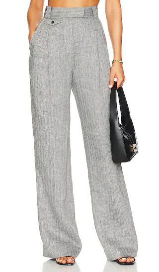 Amanda High Waisted Tailored Pant in Ash | Revolve Clothing (Global)