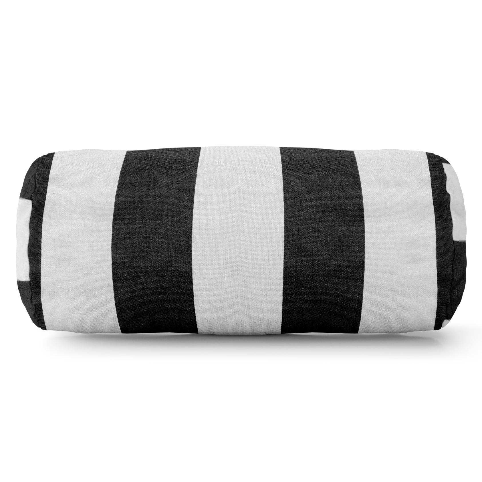 Majestic Home Goods Indoor Outdoor Black Vertical Stripe Round Bolster Decorative Throw Pillow 18... | Walmart (US)