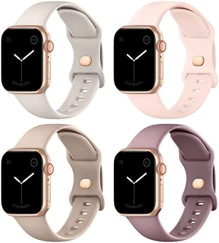 Sport Bands Compatible with Apple Watch Band 38mm 40mm 41mm 42mm 44mm 45mm for Women Men, Silicon... | Amazon (CA)