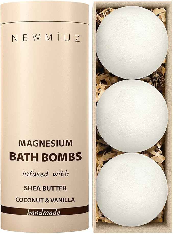 Magnesium Bath Bombs Post Workout Recovery Sore Muscles Tension Epsom Salt Bath Infused with Vani... | Amazon (US)