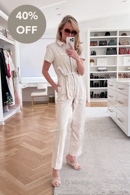 Use code LONGWKND for 40% off this jumpsuit already on sale! Fit is true to size. The lightweight material is great for spring/summer. 

~Erin xo 

#LTKSaleAlert #LTKSeasonal #LTKFindsUnder100