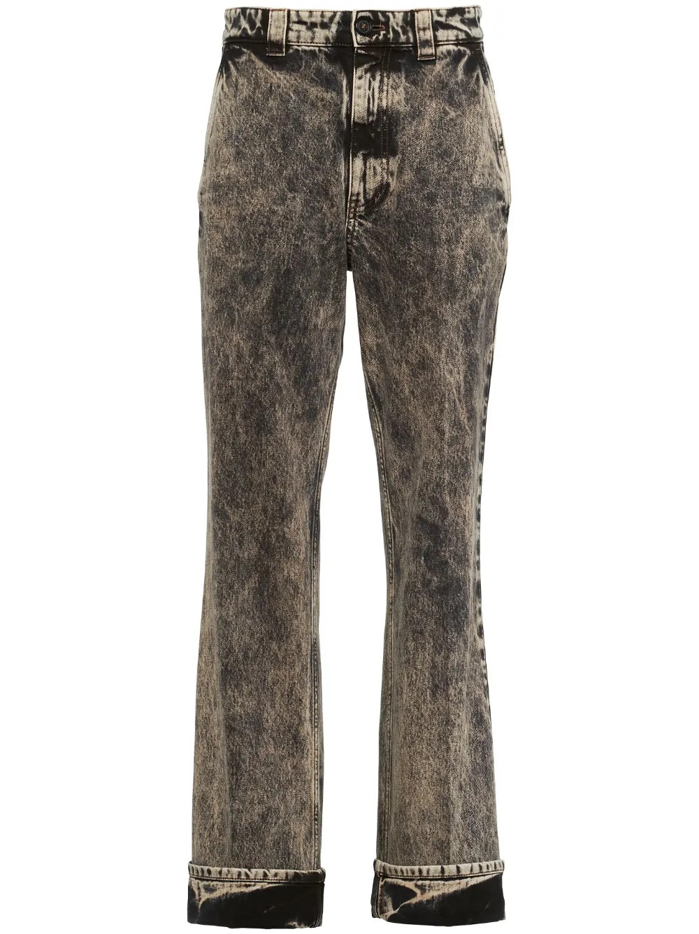 Miu Miu Jeans Con Effetto Marmorizzato - Farfetch | Farfetch Global