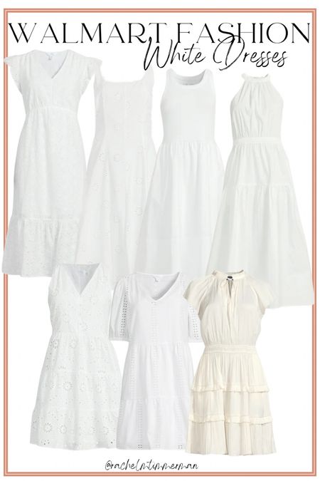 Walmart has gotten in some of the cutest dresses for spring and summer! I know a lot are looking for a good white dress with graduations, Mother’s Day, and all bridal things. These are gorgeous and all have some fun detail. I own several of these, and they are all lined, not see-through! Great price points as well 🙂

Walmart fashion. Walmart finds. LTK under 50. White dress. 