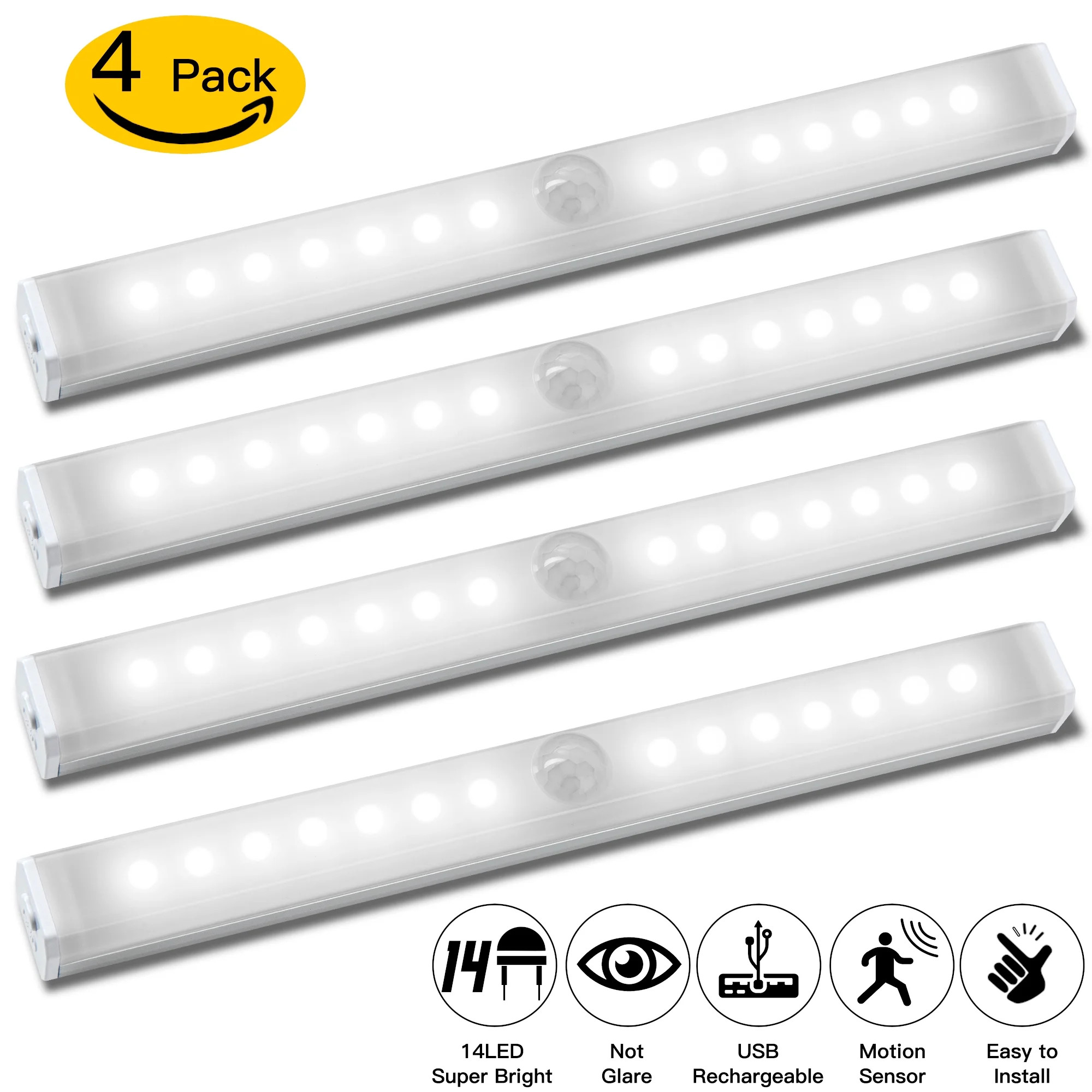Under Cabinet Light,Wireless Motion Light, Magnetic LED Closet Light, Rechargeable Under Counter ... | Walmart (US)