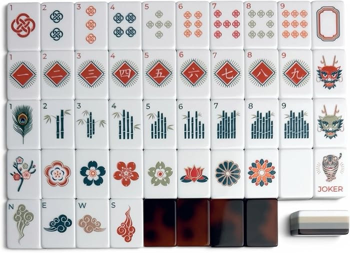 American Mahjong 4-Layer Tile Set with Carrying Bag, Ochre and Amber - Terra | Amazon (US)