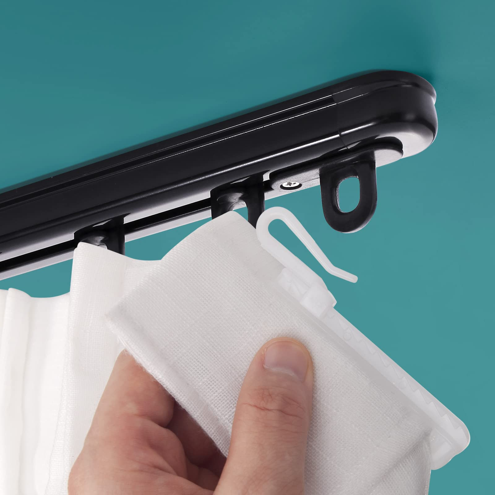 Retractable Ceiling Curtain Track, Measurement-Free Curtain Track 51''-94'',For Room Divider, Sho... | Amazon (US)