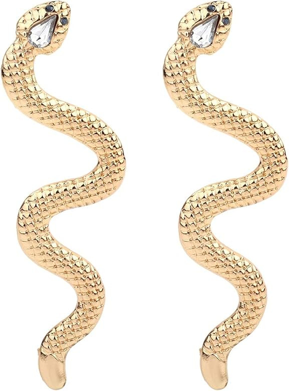 Holloween Snake Earrings for Women Gothic Wave Snake Drop Earrings for Girls Holloween Costume Pr... | Amazon (US)