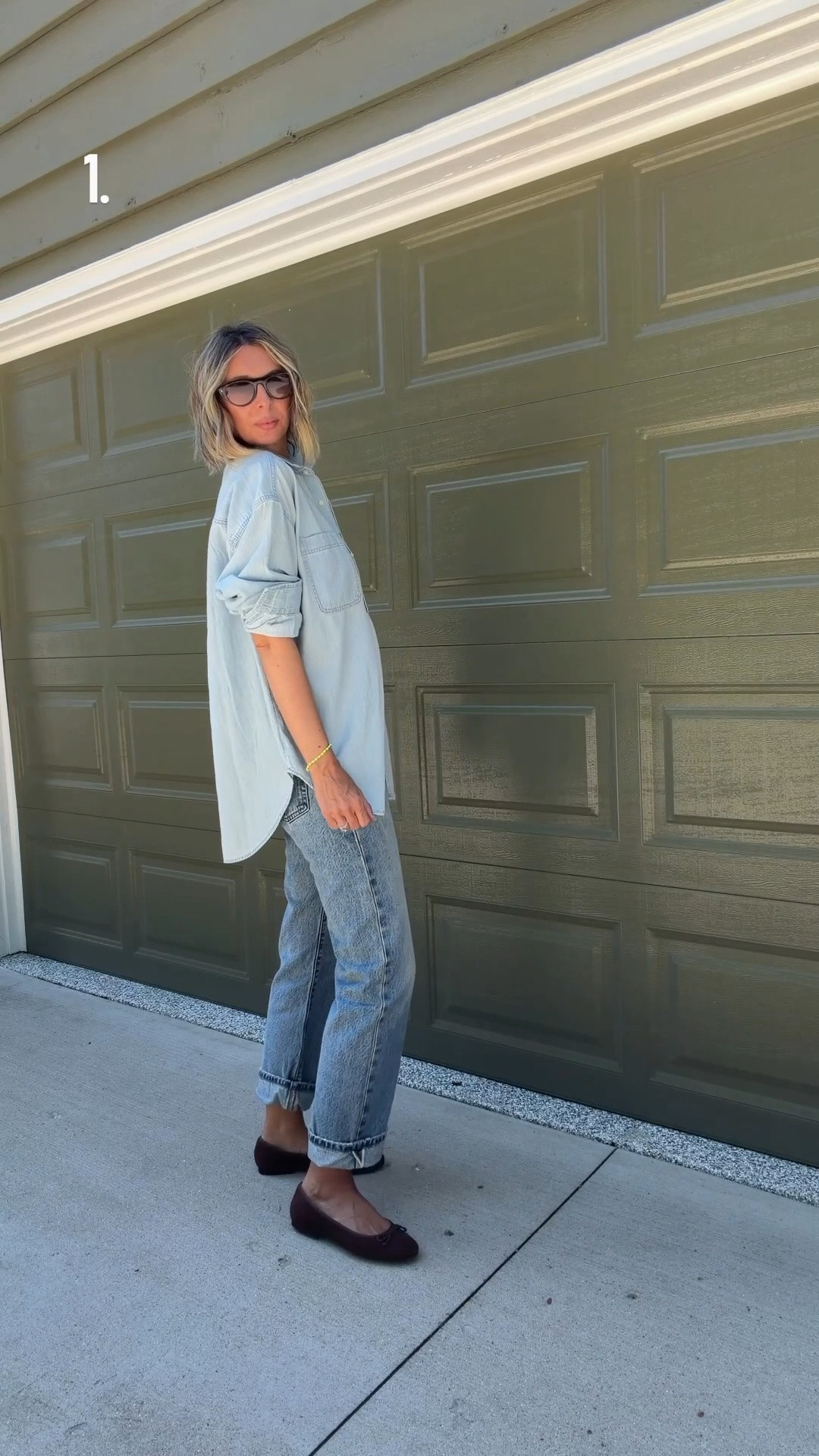 $40 OFF these 501s today!! 

wearing the Hallowed Hour Selvedge color, size 27. they run big imo, so size down. 

oversized shirt - xs  (runs HUGE!!)
ballet flats - size down 1/2 size 
white tank - size 4
red striped top - medium
brown jacket - medium

just a couple of easy, yet cool looks for ya! 🤍

everyday style. fall style. summer style. levi’s. levi 501s. viral jeans.