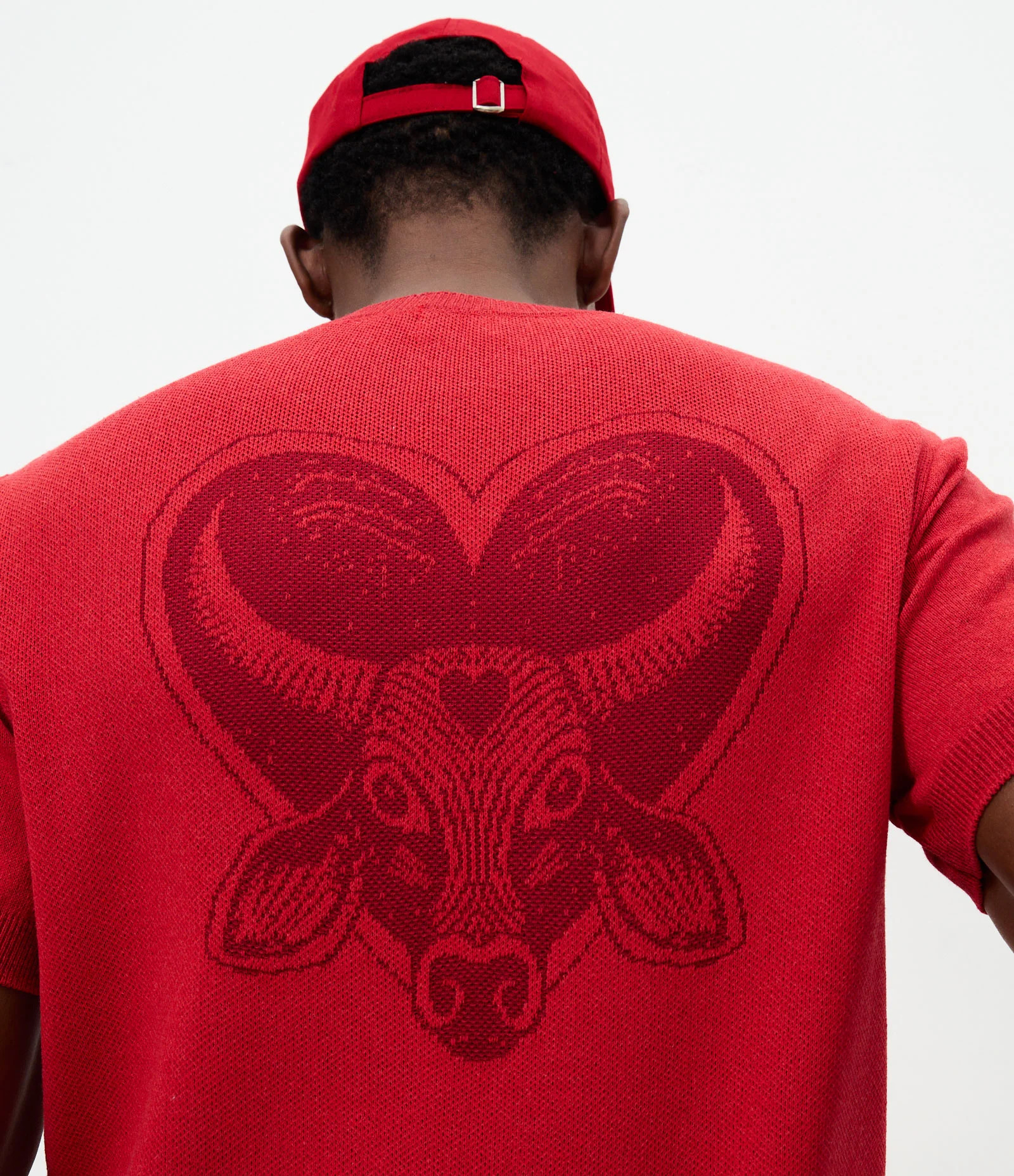 Camiseta Tricô Jacquard Boi Garantido Vermelho - Lojas Renner | Renner (BR)