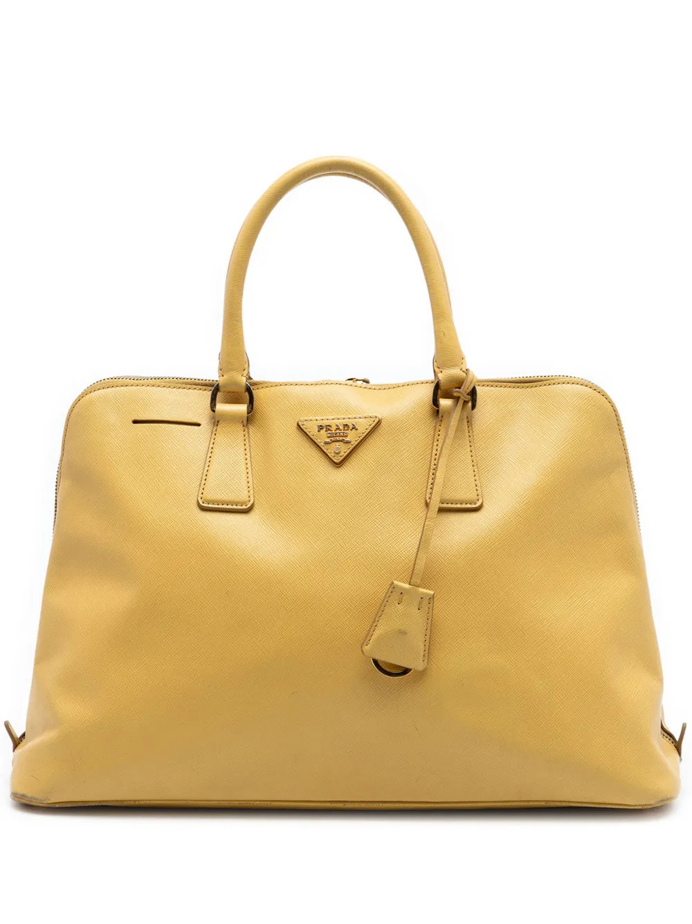 Prada Pre-Owned 2010-2026 Large Saffiano Lux Promenade satchel - Yellow | Farfetch Global