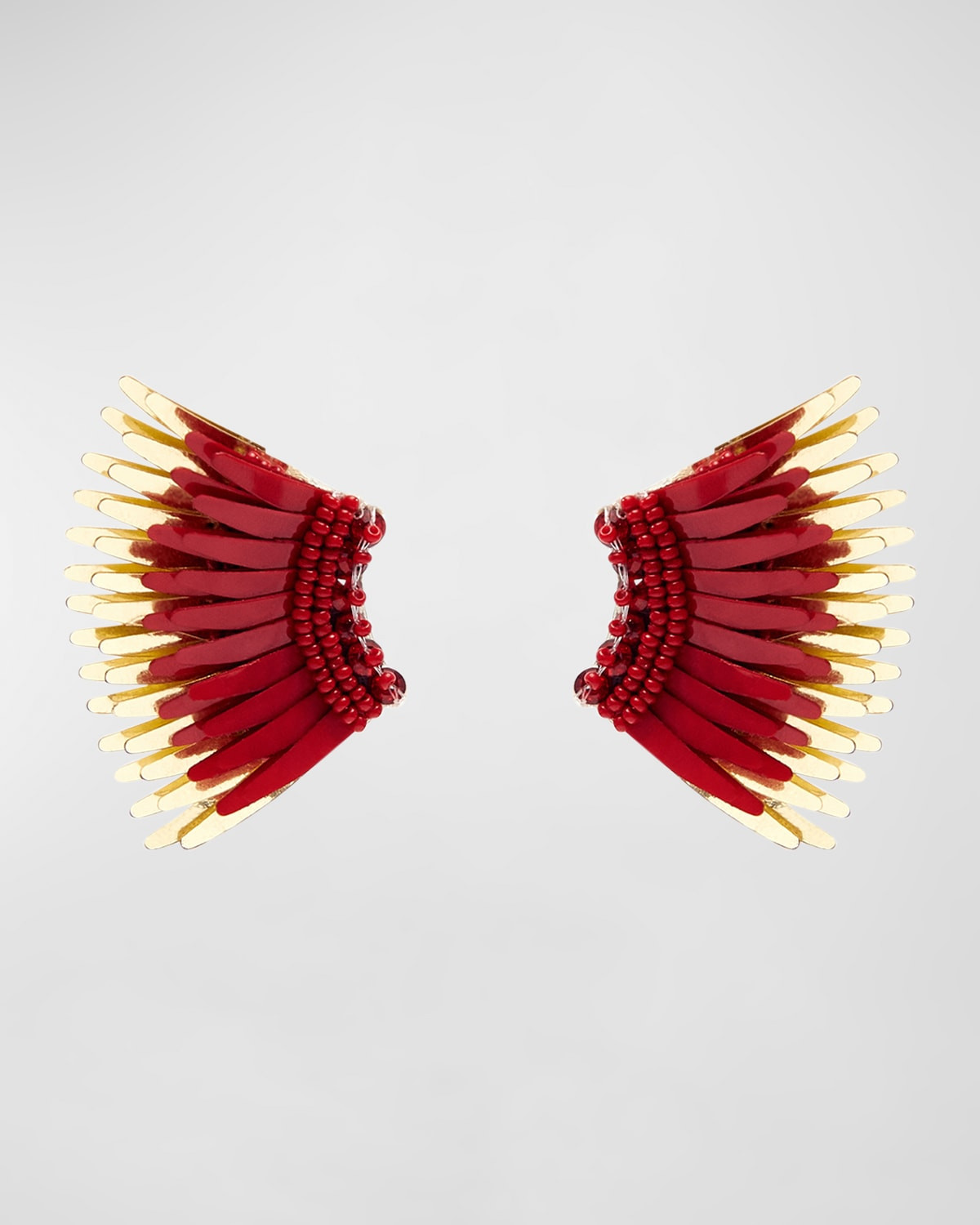 Mini Madeline Gameday Earrings, Crimson/Gold | Neiman Marcus
