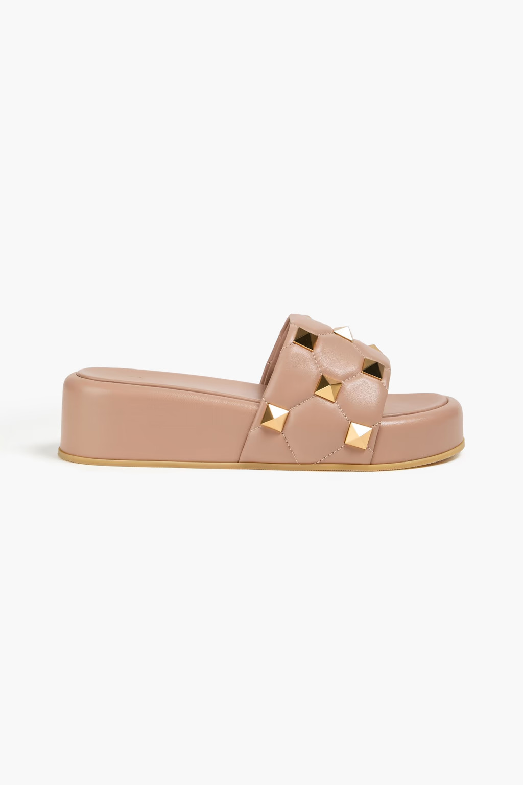 Roman Stud quilted leather platform slides | The Outnet (US and CA)