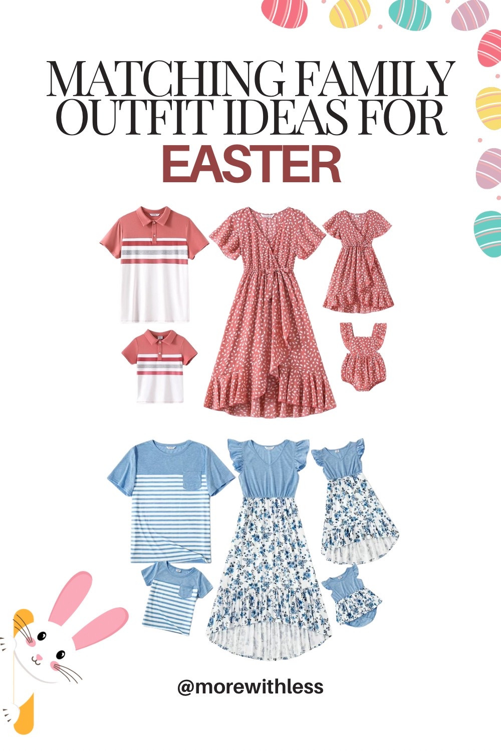 Make the whole family look adorable with these cute matching Easter outfits! They're affordable and will surely look great for your family pictures this year 🐣🌱🌷 #easter #easterfashion #matchingoutfits #familyoutfits #spring 

#LTKSaleAlert #LTKSeasonal #LTKFamily