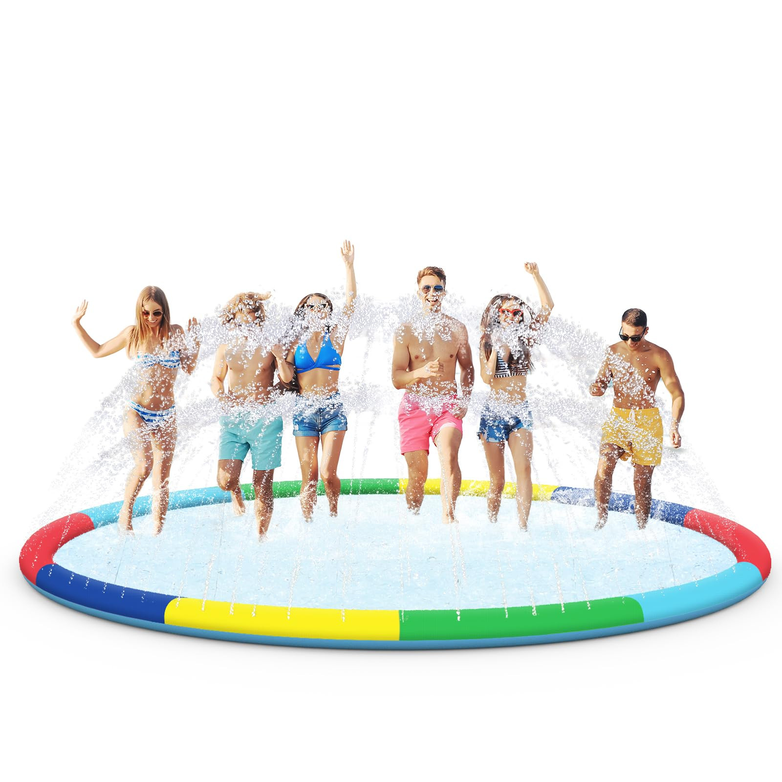 16ft Large Splash Pad for Kids Ages 4-8, Non-Slip Baby Splash Pads for Toddlers, Oversized Kids S... | Amazon (US)