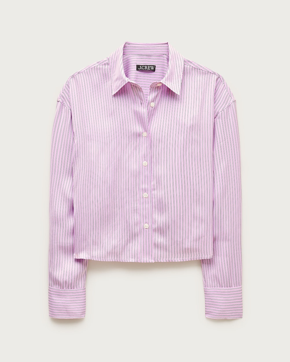 Étienne cropped button-up shirt in viscose twill | J. Crew US