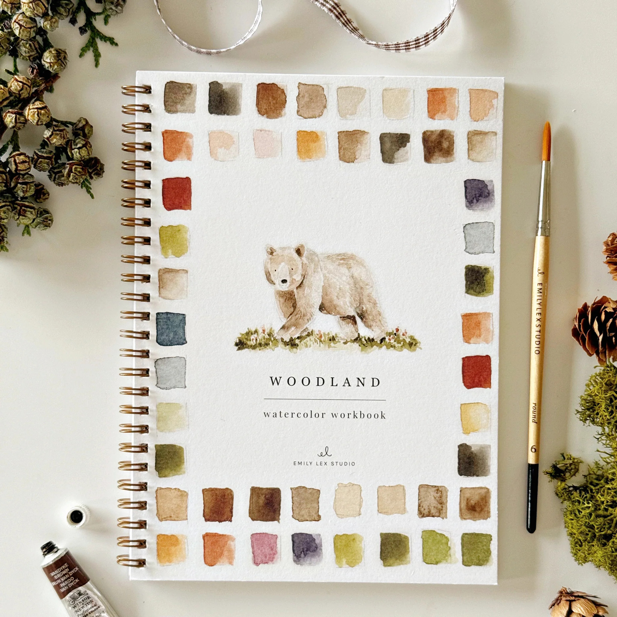 woodland watercolor workbook | Emily Lex Studio