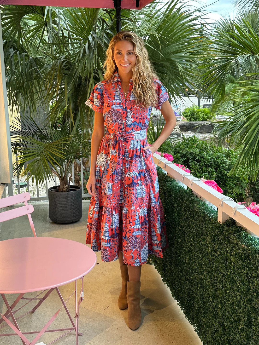 Kristina Dress Shanghai Red | Just Darviny