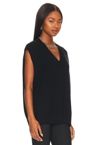 L'Academie Oversized Sweater Vest in Black from Revolve.com | Revolve Clothing (Global)