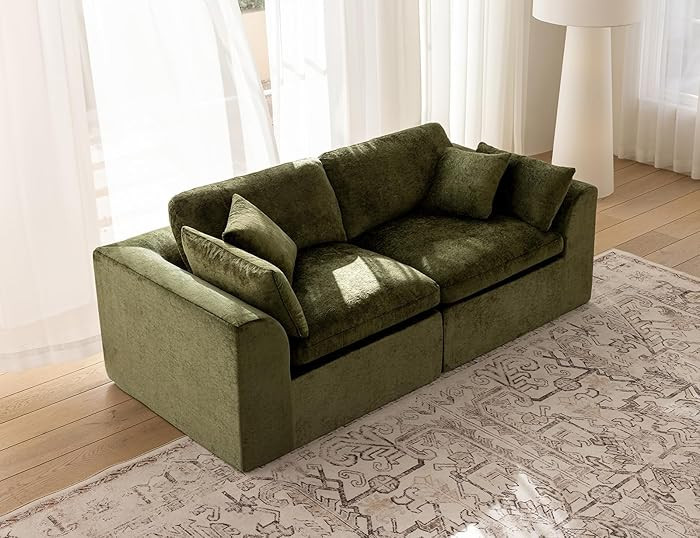 83" Cloud Loveseat Sofa, Modular Sectional Sofa for Living Room, Bedroom and Small Space, Boneles... | Amazon (US)