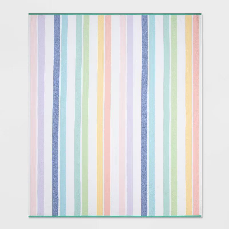 Oversized Rainbow Striped Beach Towel - Sun Squad™ | Target