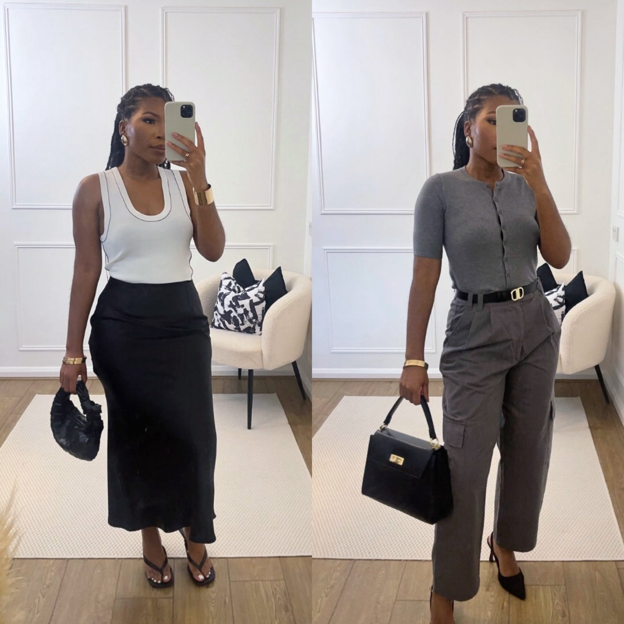 Spring Workwear Outfits 💐

🔎 Satin Maxi Skirt, Panelled Vest Top, Short Sleeve Cardigan, Grey Cardigan, Monochrome, Cargo trousers 

#LTKstyletip #LTKfindsunder50 #LTKworkwear