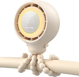 Dreamegg Portable Stroller Fan - 4000mAh Rechargeable Baby Stroller Fan With LED Display, Night L... | Amazon (US)