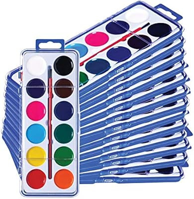 Neliblu Watercolor Paint Set for Kids - Bulk Set of 24 - Washable Paints in 12 Colors - Perfect f... | Amazon (US)