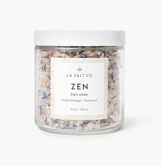 LA SALT CO Aromatherapy Bath Salt Soak, Zen | Mineral-Rich Himalayan Pink Salt & Magnesium Chlori... | Amazon (US)