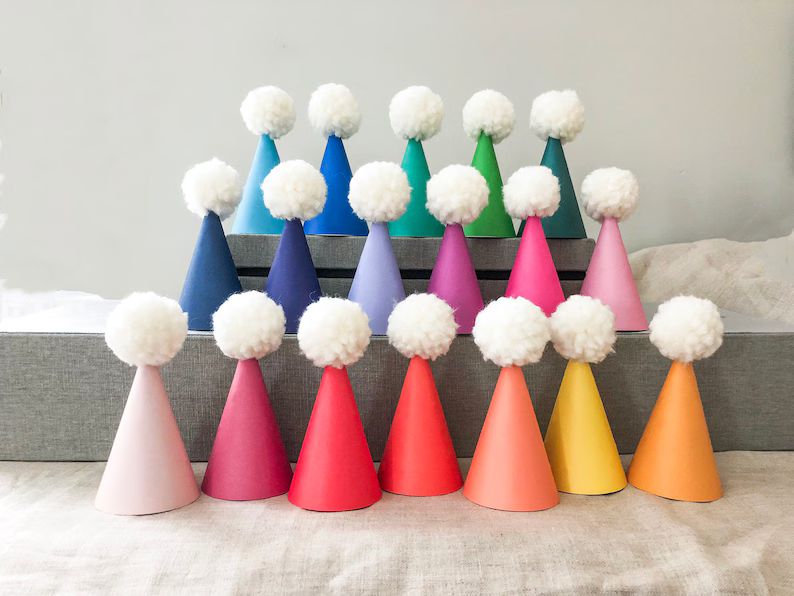 Pom Party Hat - Rainbow Collection | Etsy (US)
