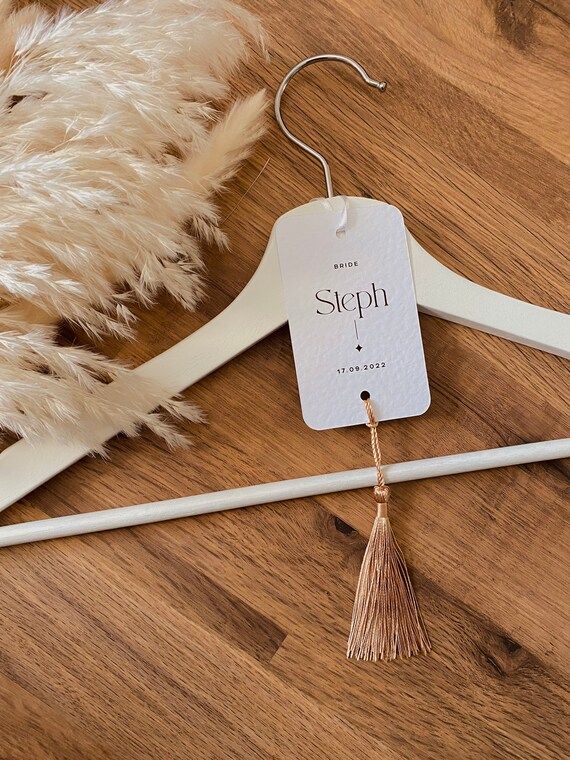 ARIA  Personalised Wedding Hanger Tags for Bride & Groom | Etsy UK | Etsy (UK)