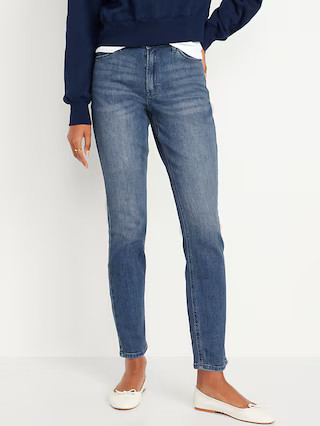 High-Waisted Wow Straight Ankle Jeans | Old Navy (US)