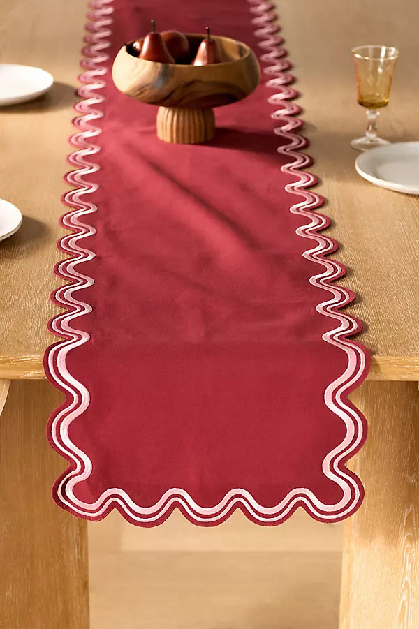 Madeline Embroidered Table Runner | Anthropologie (US)