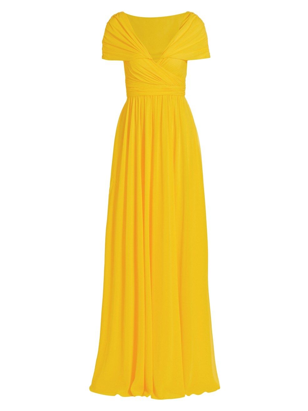 Badgley Mischka Wrap Georgette Gown | Saks Fifth Avenue