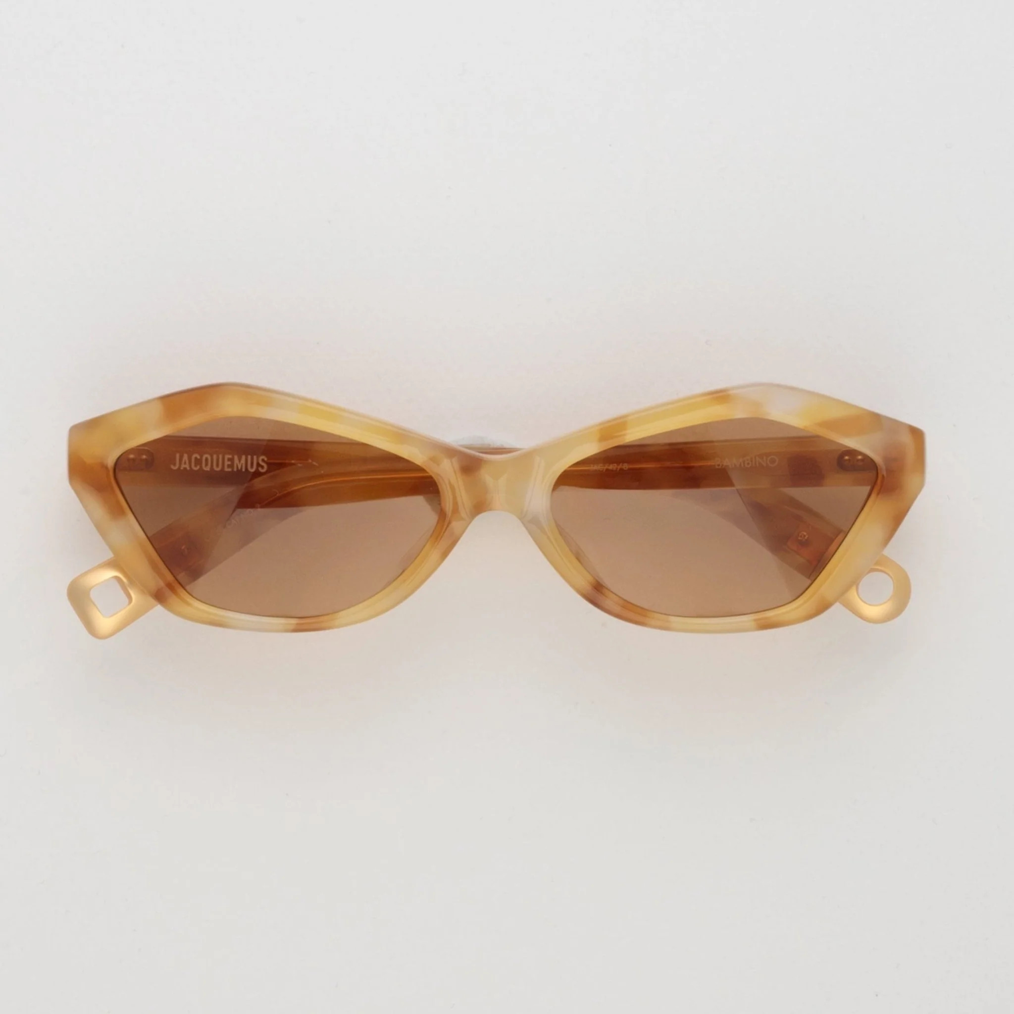 Bambino Angular Sunglasses in Beige | Linda Farrow