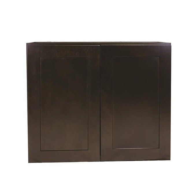 Design House 33-in W x 24-in H x 12-in D Espresso Maple Door Wall Semi-Custom Cabinet Lowes.com | Lowe's