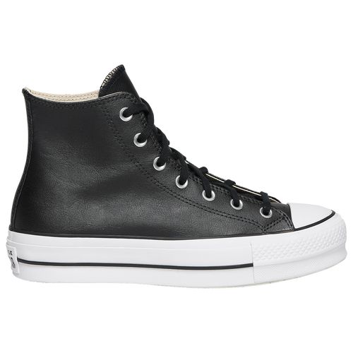 Converse All Star Lift Hi Leather - Women's Sneakers - Black / White, Size 6.5 | Eastbay