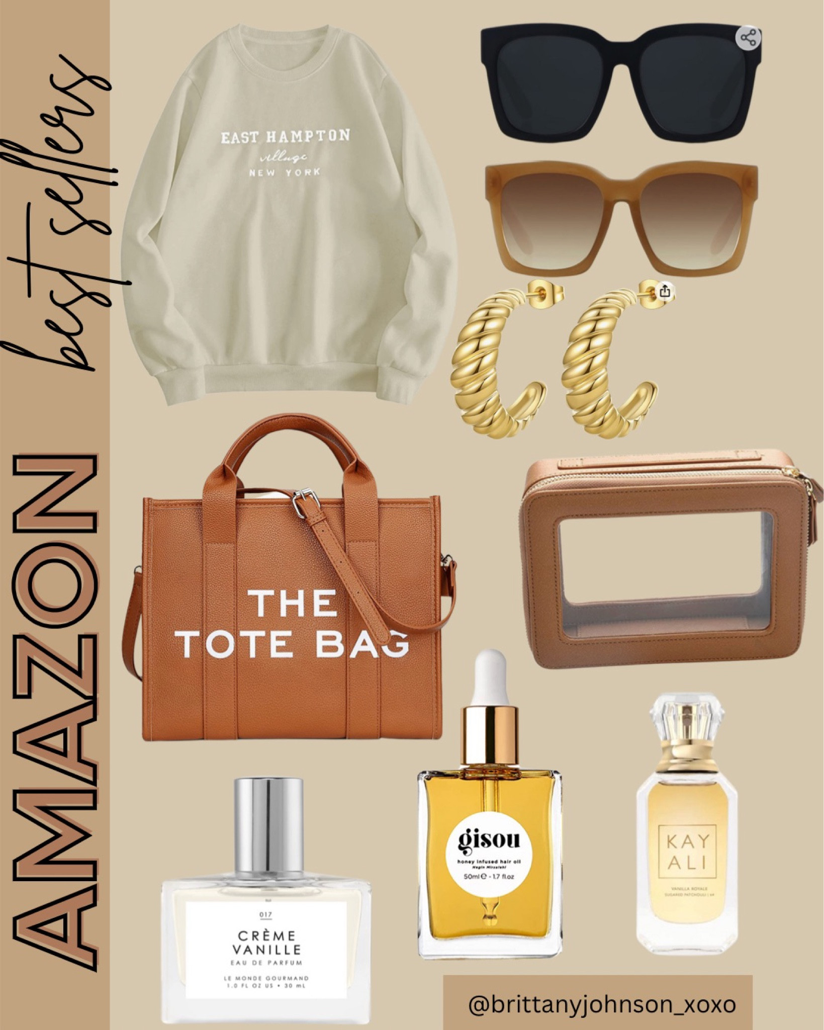Amazon best sellers
The tote bag, leather bag, handbag, gold earrings, gold hoop earrings, clear makeup bag, sunglasses, black and brown sunglasses, graphic sweatshirt, gisou oil, perfume, amazon finds, amazon must haves, amazon beauty, amazon fashion

#LTKstyletip #LTKunder100 #LTKunder50