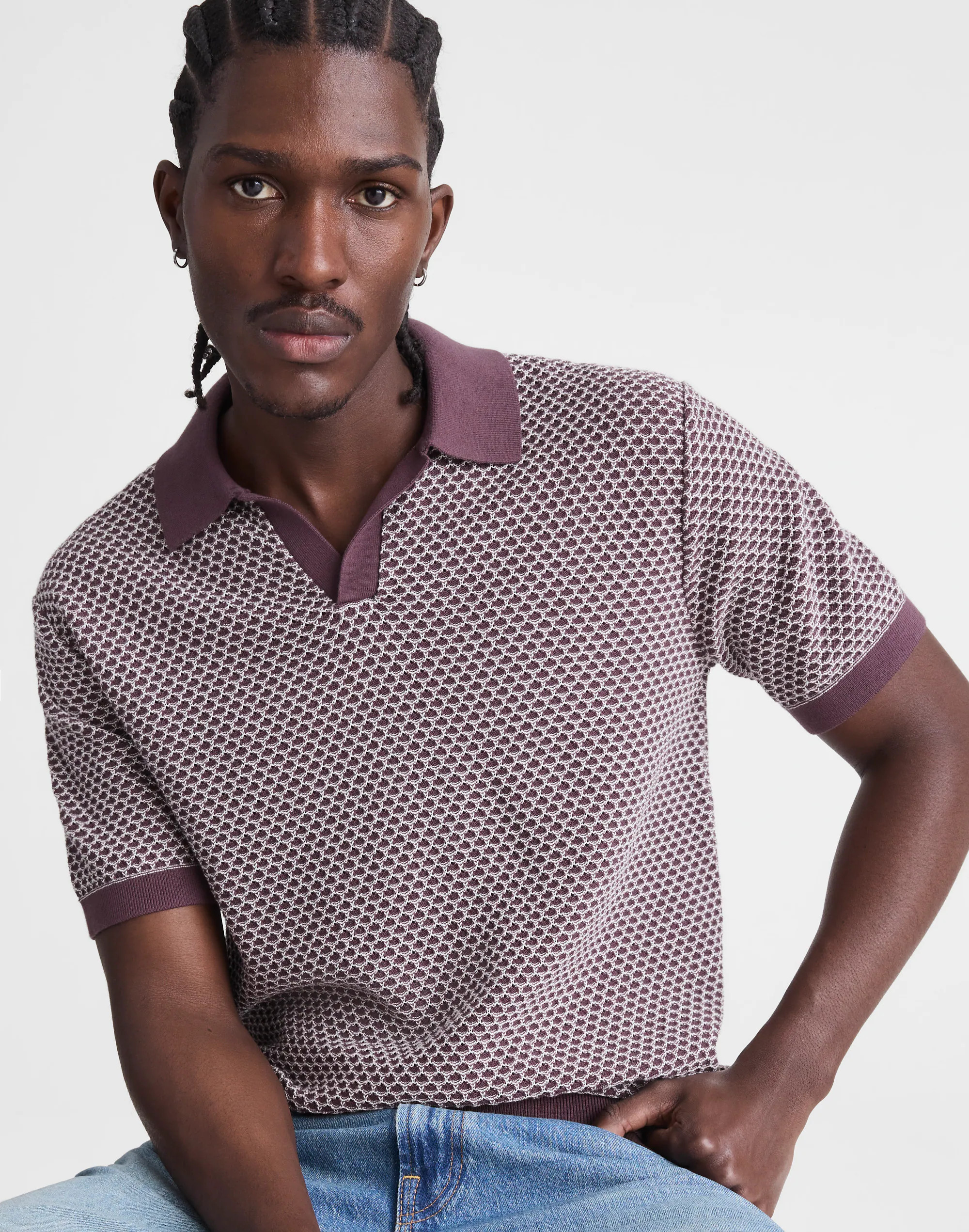Johnny-Collar Sweater Polo | Madewell