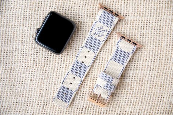 LV, apple watch band, Damier Azur, Apple watch straps, Lv Apple watch band, Series 1, 2, 3 and 4, lo | Etsy (US)