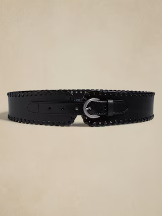 Leather Corset Whipstitch Belt | Banana Republic Factory