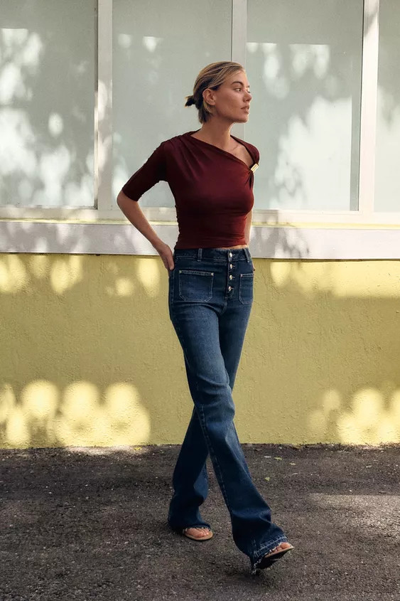 ASYMMETRIC POLYAMIDE TOP | Zara US