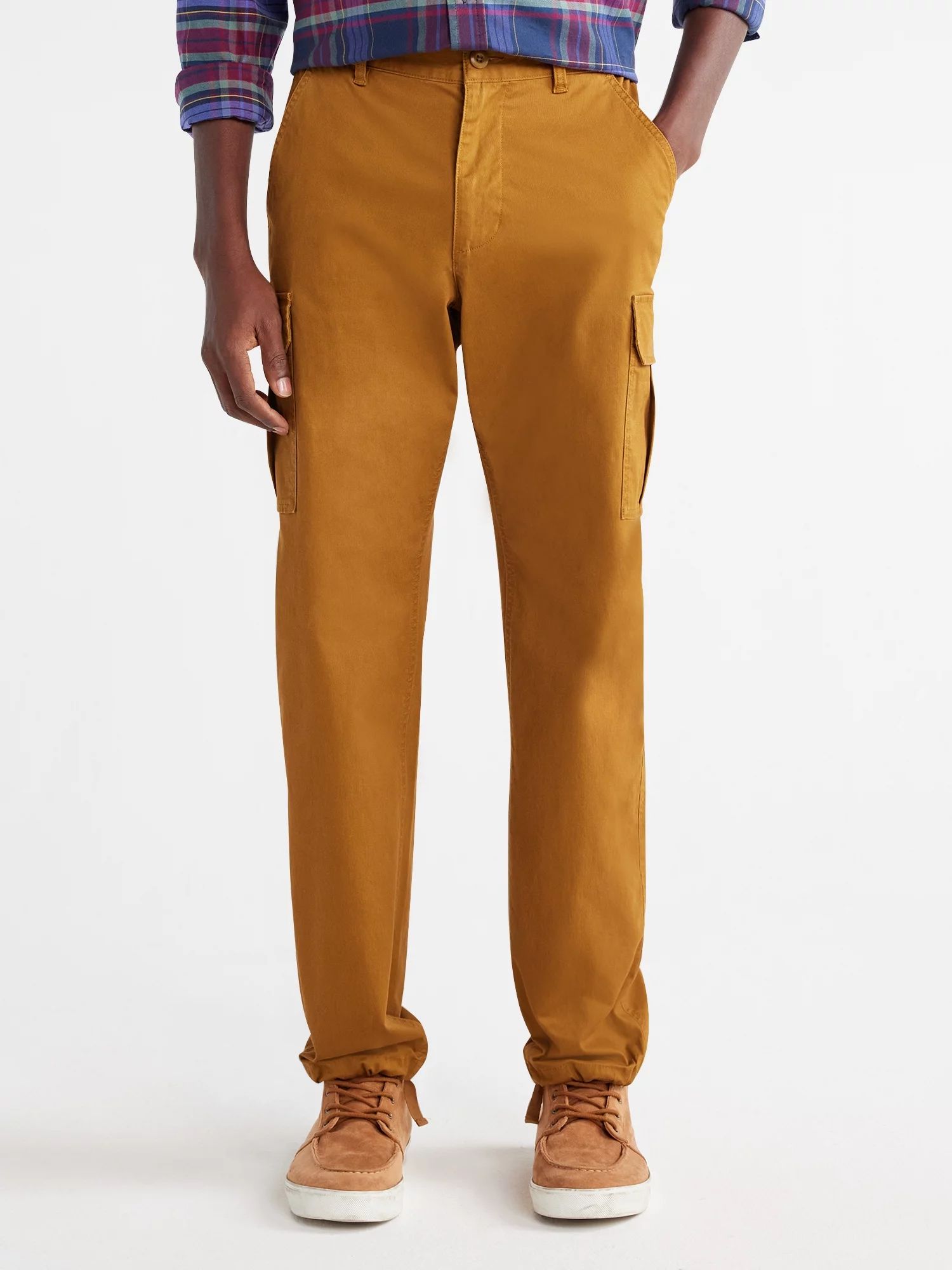Free Assembly Men's Cargo Pants with Drawstring Hem, 31" Inseam, Sizes XS-3XL | Walmart (US)